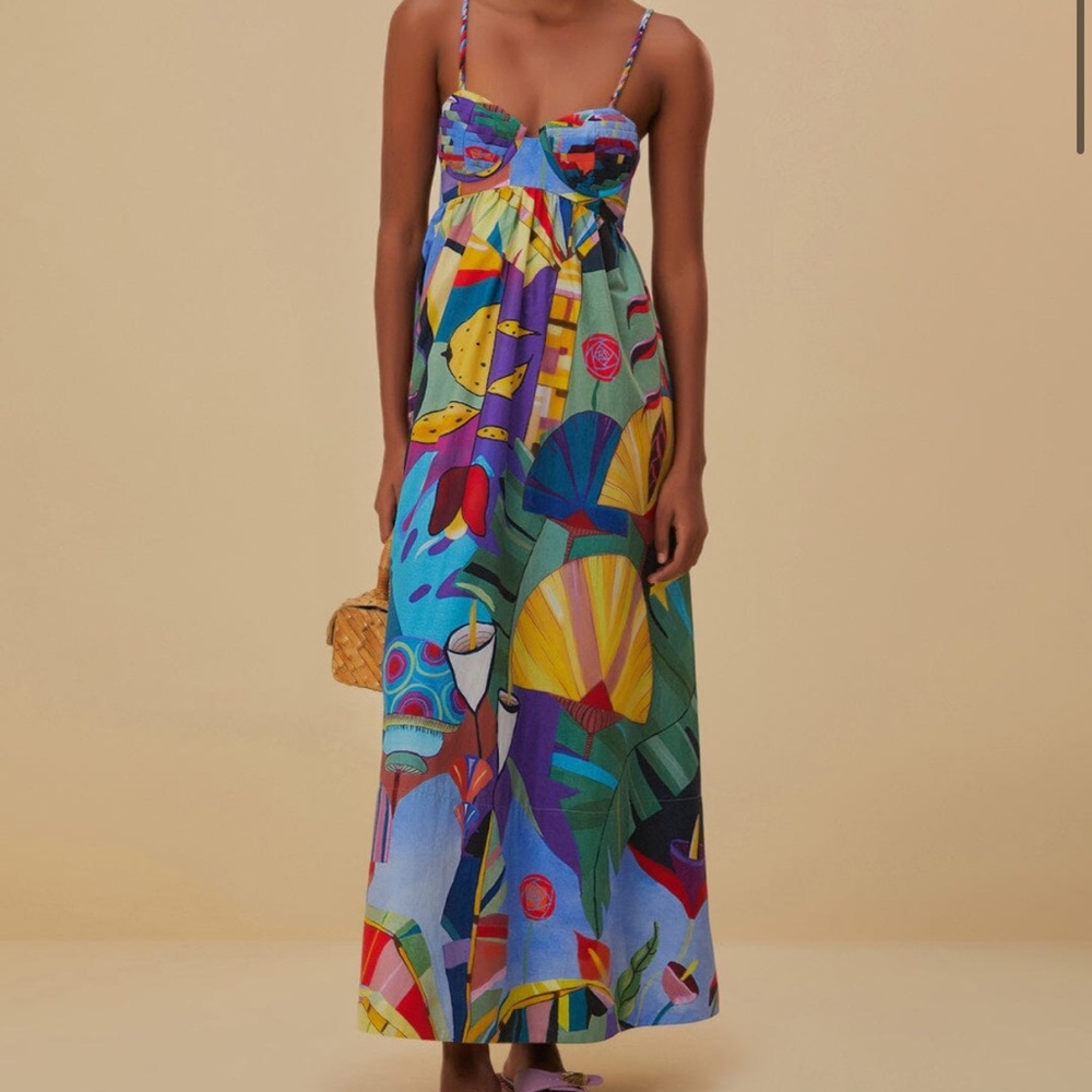 Farm Rio, tropical scenario, maxi dress